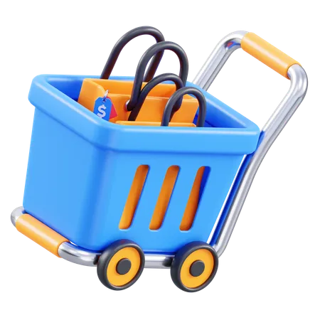 Carrito de compras  3D Icon