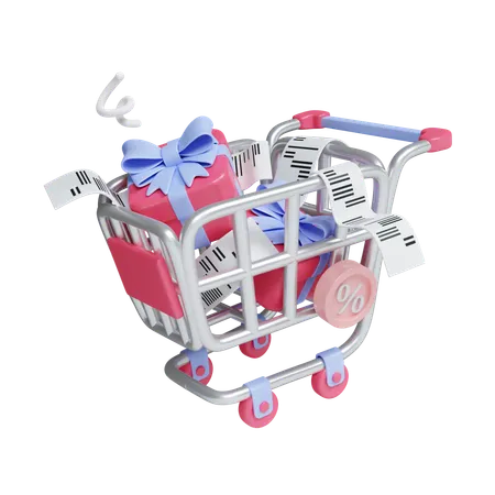 Carrito de compras  3D Icon