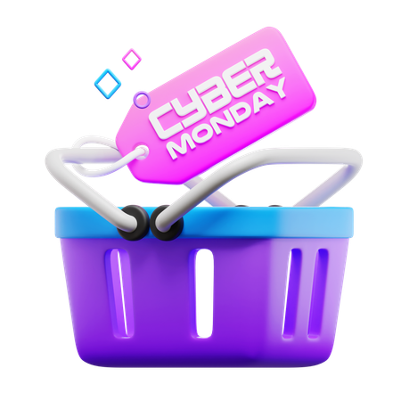 Carrito de compras del lunes cibernético  3D Icon