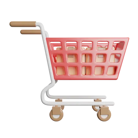 Carrito de compras de comercio electrónico  3D Icon