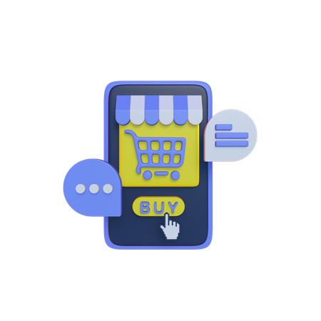 Carrito de compras de la tienda en línea  3D Icon