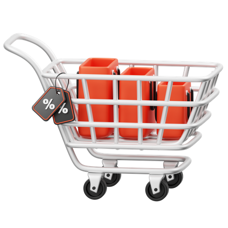 Carrito de compras de regalos  3D Icon