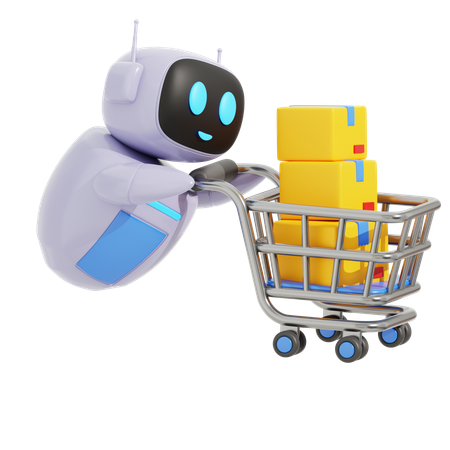 Carrito de compras robot  3D Icon