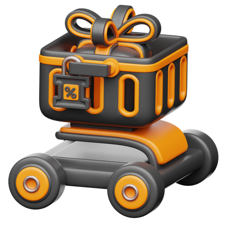 Carrito de descuento  3D Icon