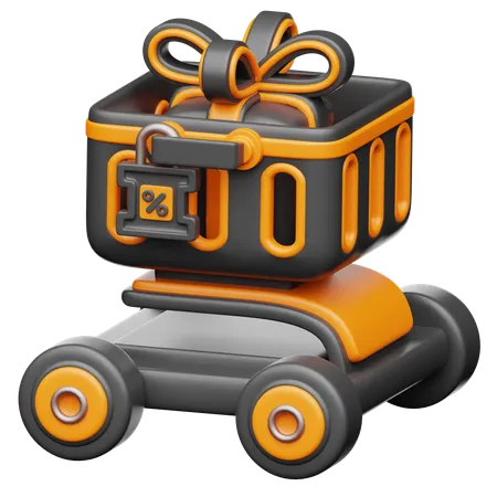 Carrito de descuento  3D Icon