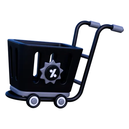 Carro de descuento  3D Icon