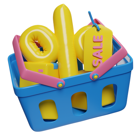 Carrito de descuento  3D Icon