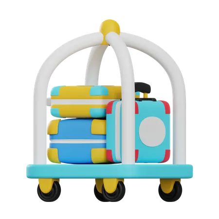 Carrito de equipaje  3D Icon