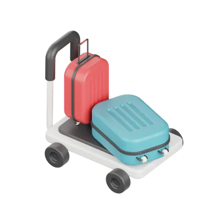 Carrito de equipaje  3D Icon