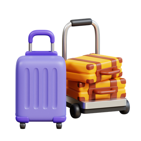 Carrito de equipaje  3D Icon