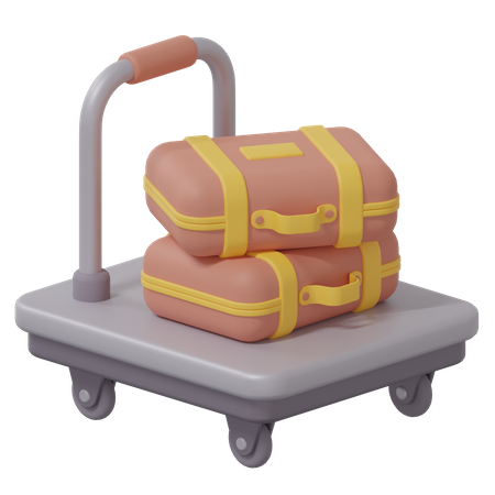 Carrito de equipaje  3D Icon