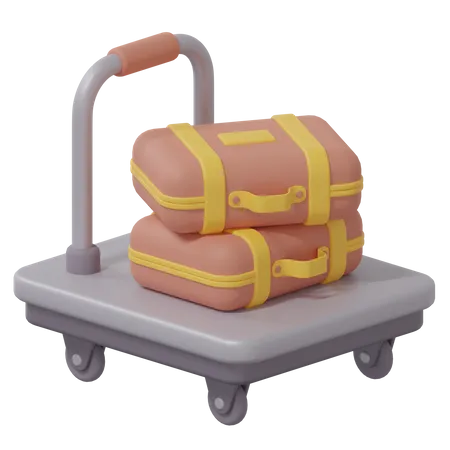 Carrito de equipaje  3D Icon