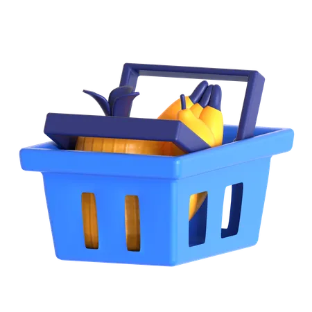 Carrito de frutas  3D Icon