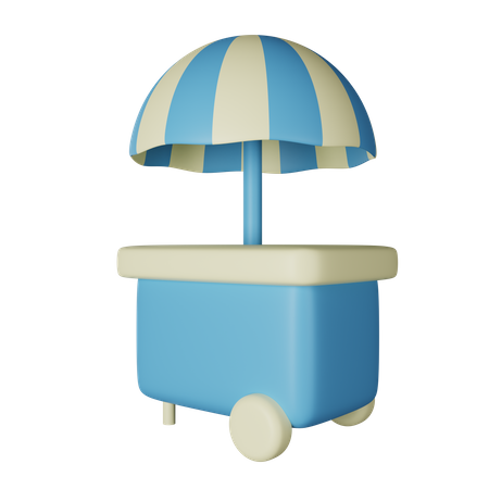 Carrito de helados  3D Icon