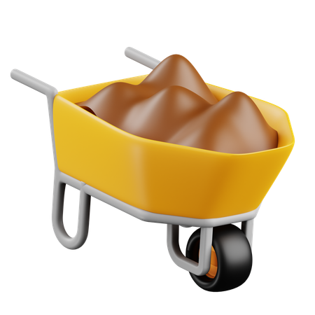 Carrito de jardin  3D Icon