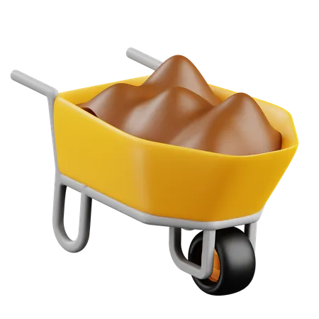 Carrito de jardin  3D Icon