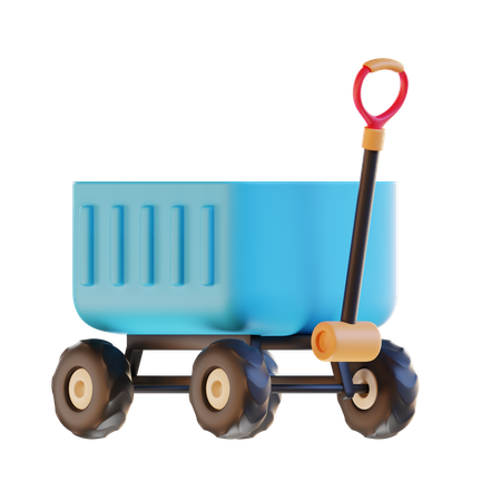 Carrito de jardin  3D Icon