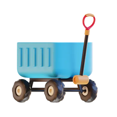 Carrito de jardin  3D Icon