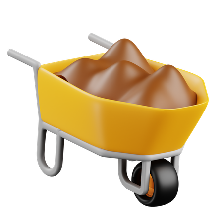 Carrito de jardin  3D Icon