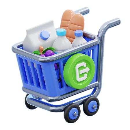 Carrito de pago  3D Icon