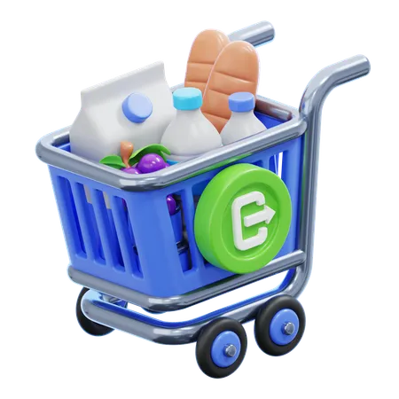 Carrito de pago  3D Icon