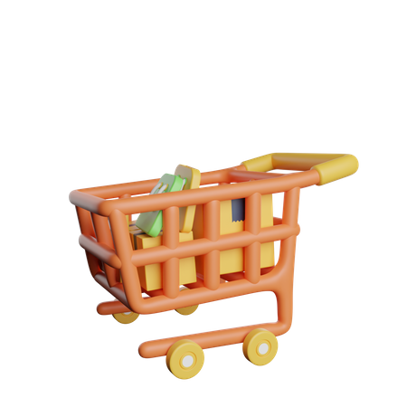 Carrito de pago  3D Icon