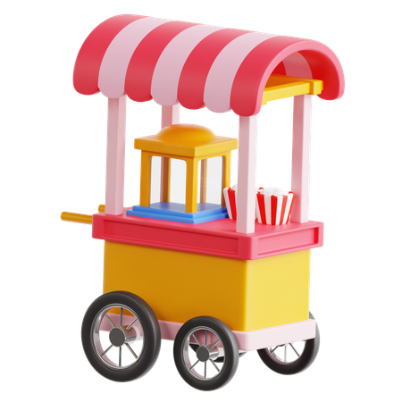 Carrito de palomitas de maíz  3D Icon