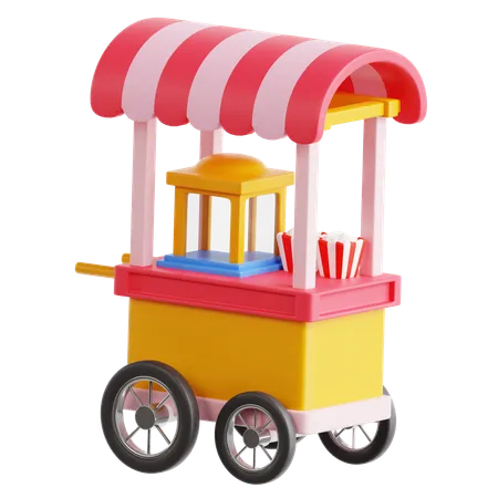 Carrito de palomitas de maíz  3D Icon