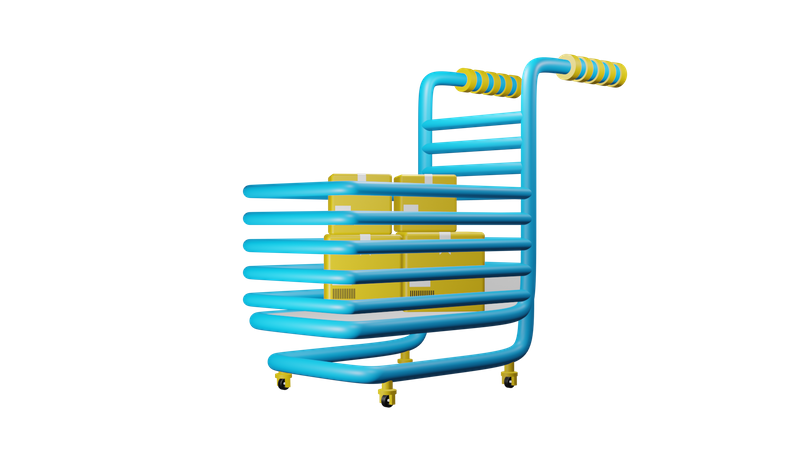 Carrito de producto  3D Illustration