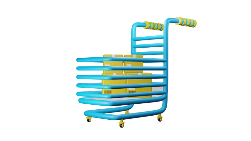 Carrito de producto  3D Illustration