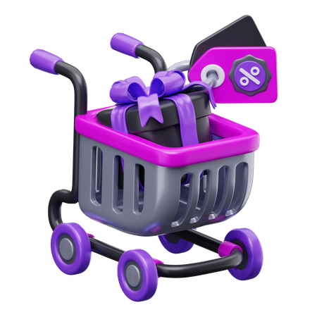 Carro de regalo  3D Icon