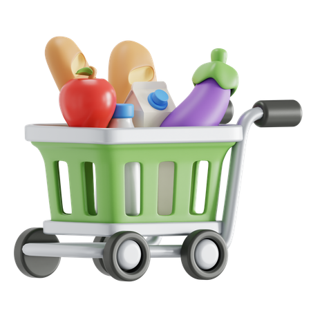 Carrito de supermercado  3D Icon