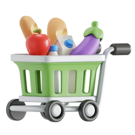 Carrito de supermercado  3D Icon