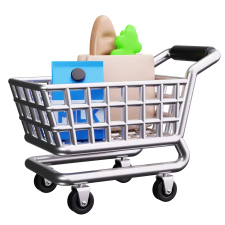 Carrito de verduras  3D Icon