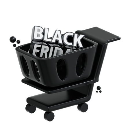 Carrito de viernes negro  3D Icon