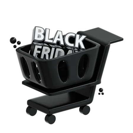 Carrito de viernes negro  3D Icon