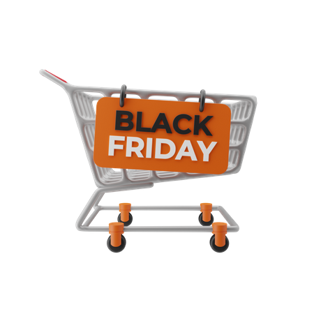Carrito de viernes negro  3D Icon