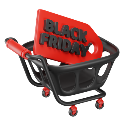 Carrito de viernes negro  3D Icon