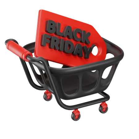 Carrito de viernes negro  3D Icon