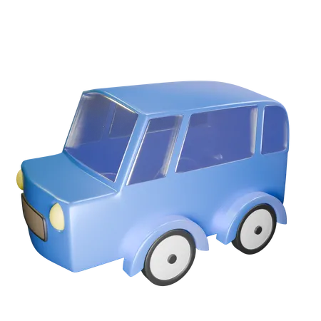 Carro De Transporte Para Familias 3D Icon