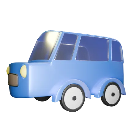 Carro De Transporte Para Familias 3D Icon