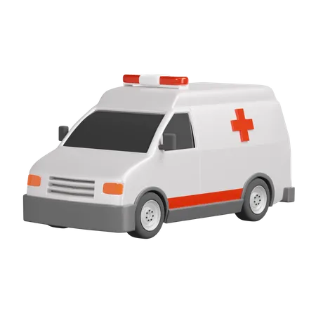 Carro Ambulância  3D Illustration