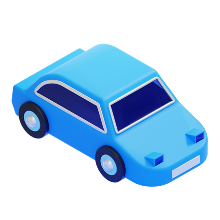 Carro azul  3D Icon