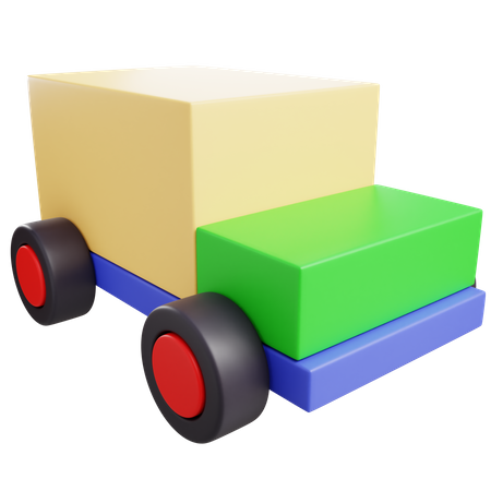 Brinquedo de bloco de carro  3D Icon