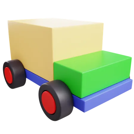 Brinquedo de bloco de carro  3D Icon