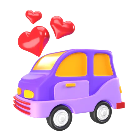 Carro de casamento  3D Icon