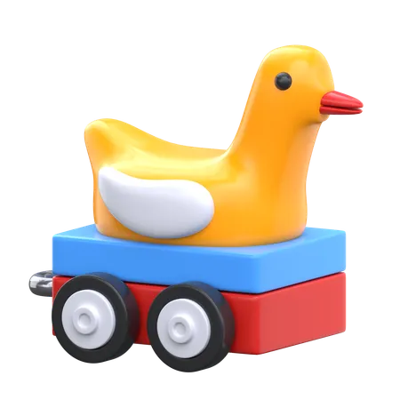 Carro de brinquedo de pato  3D Icon