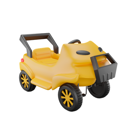 Carro de brinquedo cruz inteligente  3D Illustration