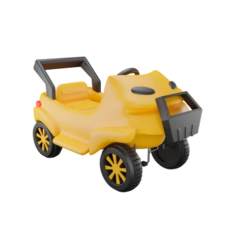 Carro de brinquedo cruz inteligente  3D Illustration