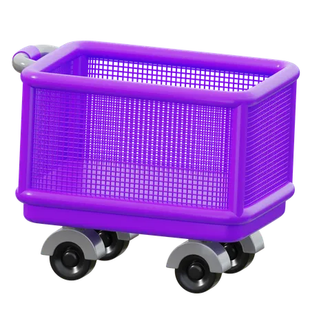 Carro de caja  3D Icon